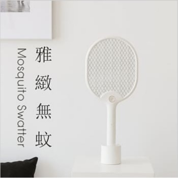 優貳207和扇電蚊拍,白色